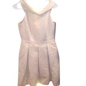 Davids Bridal | Brocade Formal Textured Shimmery Dress Gold Cream